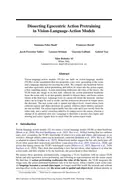First page of Dissecting Egocentric Action Pretraining in Vision-Language-Action Models