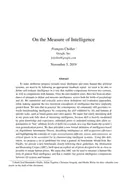 First page of On the Measure of Intelligence