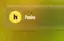 Detail: the nav bar's rim over the dot band — the lattice outside the pane is even, and inside it compresses and dims toward the edge
