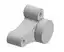 CAD close-up of a rounded lower-body bracket with hinge and cylindrical joint feature CAD close-up of a rounded lower-body bracket with hinge and cylindrical joint feature