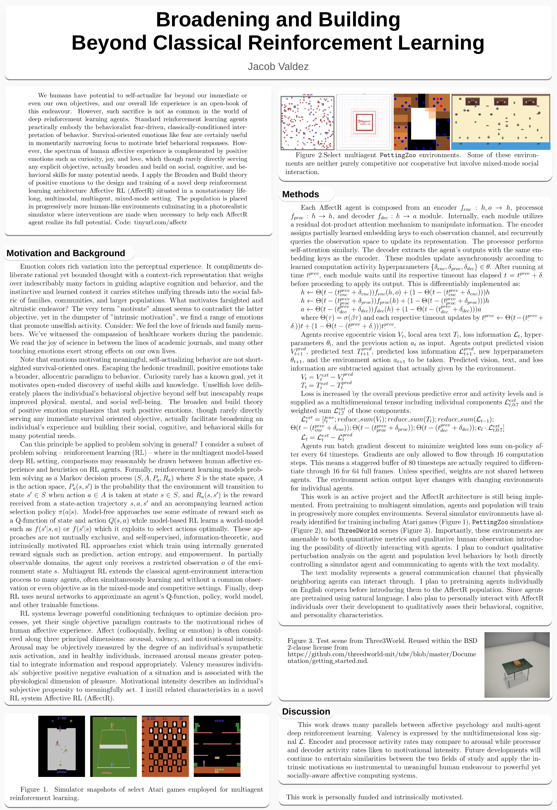 First page of Broadening and building beyond classical reinforcement learning